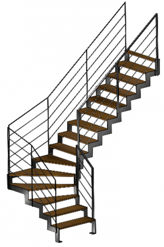 escalier-simple-quart-tournant-limon-ruban-droite