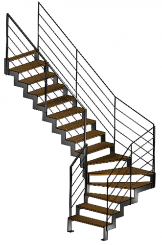 escalier-simple-quart-tournant-limon-ruban-gauche